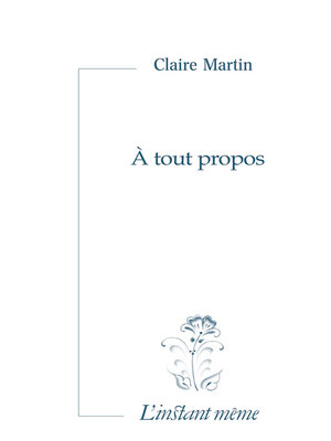cover image of À tout propos